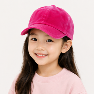 [KC인증] 남대문 유아동 벨벳 핑크 베이직 캡 모자 (52호)