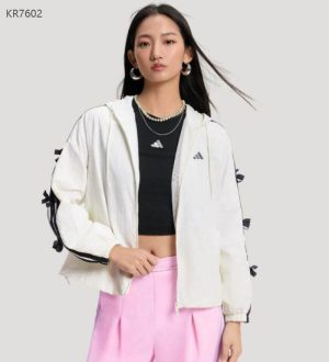 아디다스 3S 리본 댄스 우먼스 후드 집업 자켓 KR7602