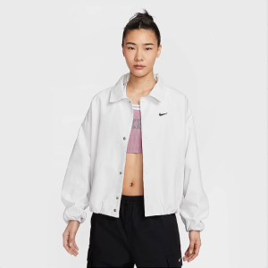 나이키 여성 화이트 우븐 코치 자켓 HV1969-121