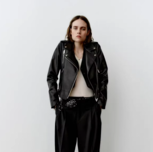 자라 여성 라이더 가죽 자켓 3427830