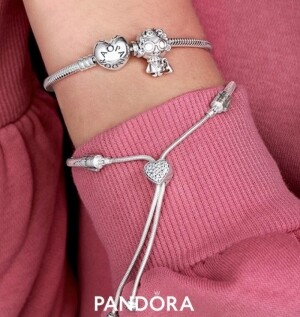 [PANDORA] 판도라 하트 클래스프 실버 팔찌 590719