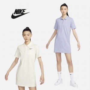 나이키 우먼스 슬림핏 피케이 폴로 카라 반팔 원피스 2컬러 FN3708-133 FN3708-513