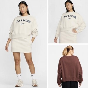 나이키 피닉스 플리스 오버사이즈 여성 맨투맨 티셔츠 FV7675-104 FV7675-218