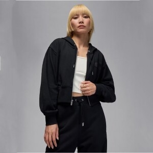 나이키 조던 플라이트 플리스 여성 크롭 새틴 안감 후디 발이 IB9864-104 010