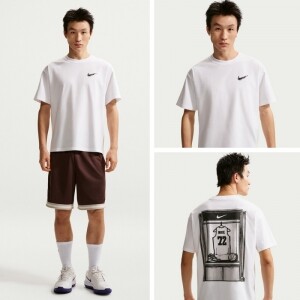 나이키 바스켓볼 프린트 남성 반팔 티셔츠 반팔티 화이트 II0692-100