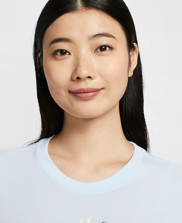 오픈마켓 우리들쇼핑,나이키 칠 니트 슬림 그래픽 캐주얼 우먼스 티셔츠 HF9723-423