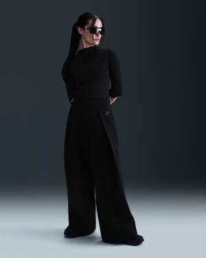 나이키 테크 플리스 하이웨이스트 플리츠 우먼스 기모 팬츠 FV8053-010