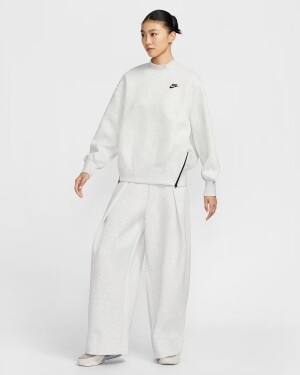 나이키 테크 플리스 하이웨이스트 플리츠 우먼스 기모 팬츠 FV8053-013