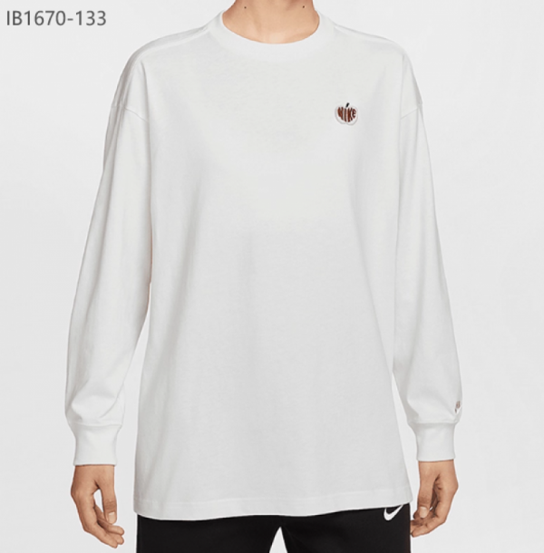 오픈마켓 우리들쇼핑,나이키 캐주얼화 스우시 우먼스 긴팔 화이트 티셔츠 IB1670-133