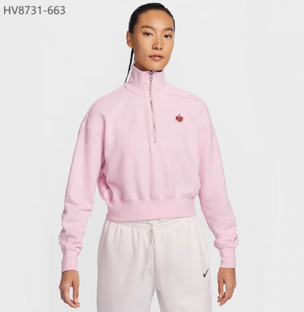 오픈마켓 우리들쇼핑,나이키 피닉스 플리스 하프집 크롭 우먼스 캐주얼화 스웻셔츠 HV8731-663
