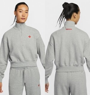 나이키 NIKE 우먼스 피닉스 플리스 하프집 크롭 스웻셔츠 HV8731-063 663