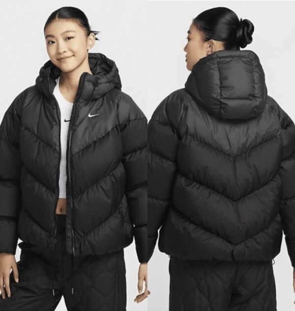 오픈마켓 우리들쇼핑,나이키 NIKE 우먼스 윈드푸퍼 스톰 핏 후드 다운 패딩 HF7871-010