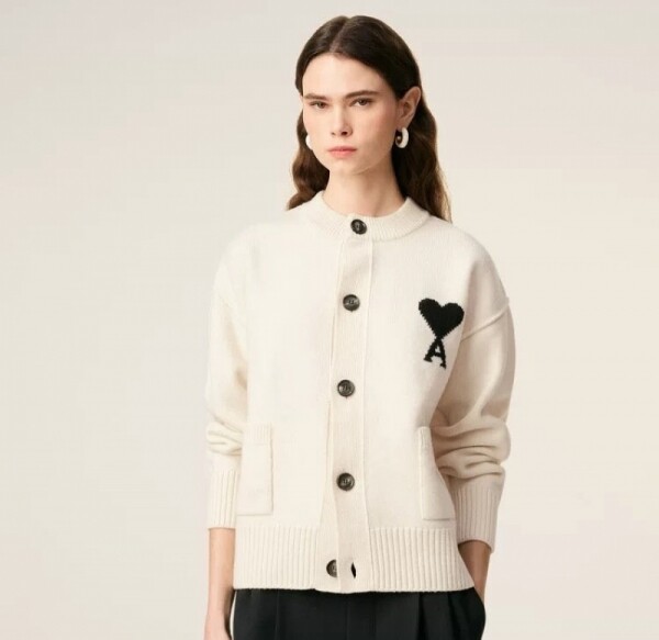 오픈마켓 우리들쇼핑,아미 로고 인타르시아 메리노 울 가디건