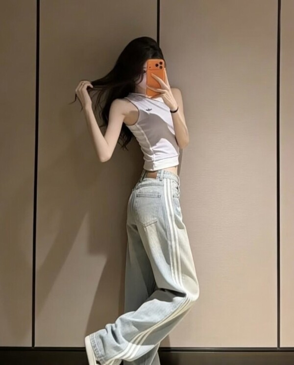 오픈마켓 우리들쇼핑,아디다스 ADIDAS 오리지널 삼선 와이드 데님 팬츠 라이트블루