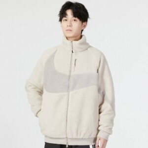 나이키 빅 스우시 리버시블 여성 남성 양면 후리스 자켓 베이지 FB1910-236