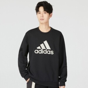 아디다스 스포츠 트레이닝 남성 맨투맨 크루넥 티셔츠 블랙 HN8995